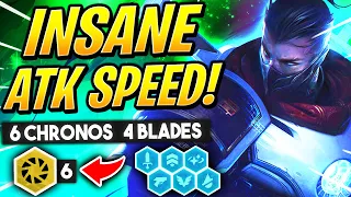 6 CHRONOS 4 BLADEMASTER - INSANE ATTACK SPEED! | TFT Guide | Teamfight Tactics Set 3 Galaxies | LoL