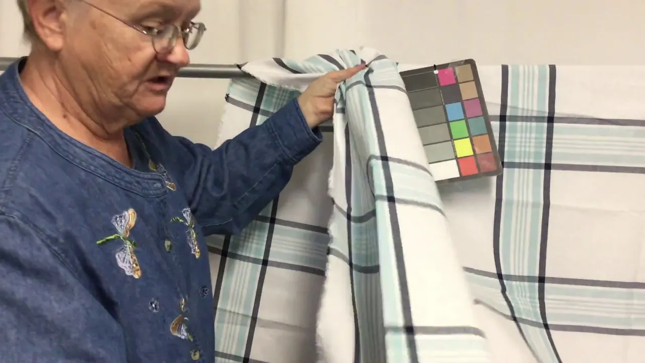 Windowpane Plaid in Blue and White Upholstery / Drapery Fabric | 54 Wide | BTY