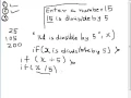 Program to check whether a number is divisible by 5 or not in C