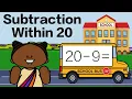 Subtract Within 20 Fact Fluency Back to School Math Brain Break