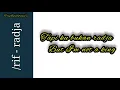 Lagu Radja/rif Lirik Indonesia English Translate