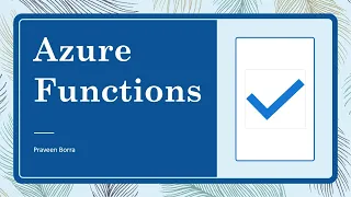 Introduction to Azure Functions Azure Functions Tutorial Introduction to serverless programming