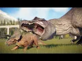 Download Lagu T-REX VS INDOMINUS REX VS STEGOCERATOPS VS TRICERATOPS – BATTLE ROYALE IN NORTHWEST USA | JWE 2