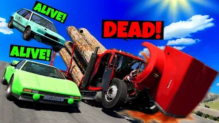 Downhill Racing… But If You DIE, You’re OUT of the Race! (BeamNG Drive)