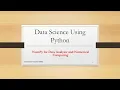 Data Science NumPy for Data Analysis and Numerical Computing