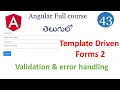 Forms Validations in Angular Angular Forms error handling Angular Form Angular Forms in Telugu