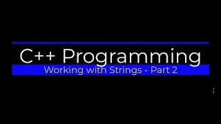 C String Processing Functions Part 2
