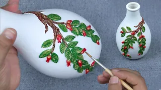 Stylist Flower Vase making || Paper flower vase || Cement flower vase making