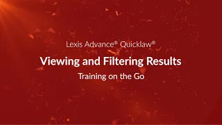 Viewing and Filtering Results - Lexis Advance Quicklaw