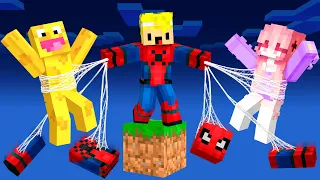 Sobreviví a UN BLOQUE de SPIDERMAN en MINECRAFT