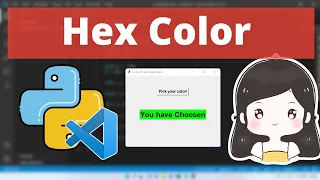 Python hex color picker with GUI using Tkinter in Visual Studio Code