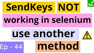 Send keys not working Use actions class to send data in selenium Actions class Selenium Ninja