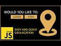 Use Vanilla JS to Geolocate