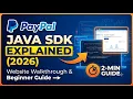 PayPal Java SDK Explained 2026 Website Walkthrough Beginner Guide 2 Min