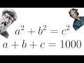 Finding a BEAUTIFUL Pythagorean triplet that ADDS UP to 1000