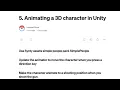 5 Part A Animating a 3D character in Unity