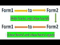 Open Form2 From Form1 And Hide Form1 And Show Form1 Again After Closing The Form2 C Tutorial