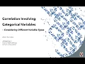 Correlation involving categorical variables