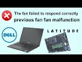 Laptop Fan Error Fix The Fan Failed to Respond Correctly Solution