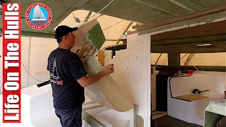 Wiring Routes and Holding Tank Install – Cruising Catamaran Build Ep249