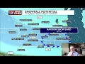 Tracking snow that could impact the Friday commute
