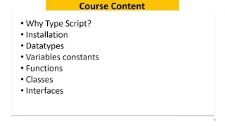 1 TS Course Overview
