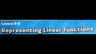 9 2 Representing Linear Functions