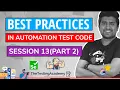 Test Automation Best Practices SDET BluePrint Session 13