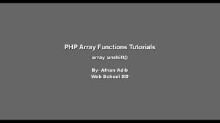 PHP Array Functions - 27 array