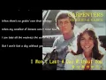 I Won`t Last A Day Without You (愛は夢の中に) ／ CARPENTERS
