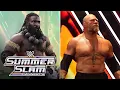 Oba Femi and Brock Lesnar make their entrances ready to enter hell SummerSlam 2026 highlights