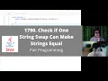 1790 Check if One String Swap Can Make Strings Equal - LeetCode Pair Programming in Java