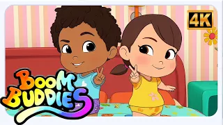 Boom Buddies Cinco Bebés Pequeños | Música Feliz para Niños Pequeños