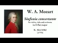 Mozart: Sinfonia concertante in E-flat major, K. 364/320d (with Score)