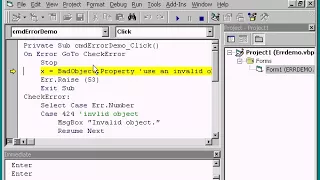 VB6 Error Handling