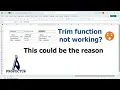 Trim function not working No-break space could be the reason