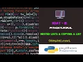 Python Tutorials Nested Lists Copy List List As An Argument To A Function Day-21 By Ashwath M Shetty