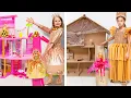 Lagu Gouden Barbie tegen kartonnen Barbie: DIY-makeover-uitdaging