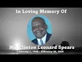 Mr Clinton Leonard Man Spears - Celebration of Life