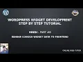 Wordpress Widget Development Beginner Tutorials Step by Step Hindi - Render Widget COVID19 Data