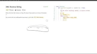 June 2 2024 LeetCode daily 344 Reverse String - Python solution explained