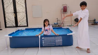 عبودي يفاجئ لين بالمسبح !!