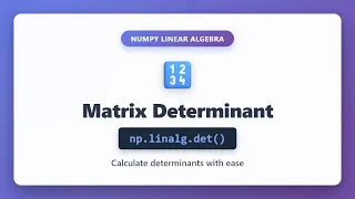 NumPy Matrix Determinant Tutorial np linalg det Complete Guide for Beginners