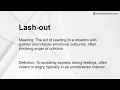 Lash-out Meaning