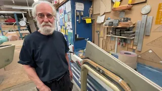 Foreward bulkhead in place. Part of the fore end has been filleted and reenforced with carbon fibre.