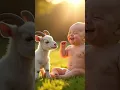 Lagu anak bayi ketawa karna di cium kambing #bayilucu #ai #anaklucu