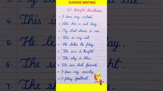 simple cursive writing sentences cursive writing practice learn cursive cursive handwriting