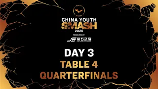 LIVE! | T4 | Day 3 | China Youth Smash 2026 | Quarterfinals