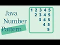 Number Pattern Program in Java - using while loop