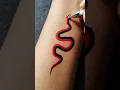 Download Lagu SLITHERING STYLE | Black \u0026 Red Snake Tattoo for Girls | Wrist Temporary Tattoo Idea....#art #tattoo